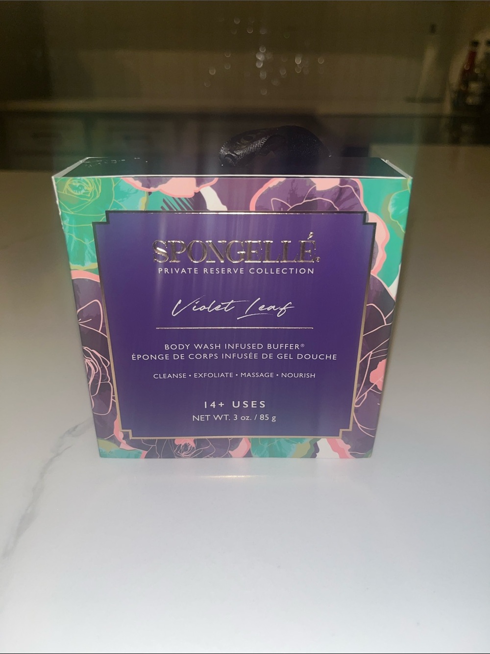 Spongelle Violet Leaf Body Wash Infused Buffer